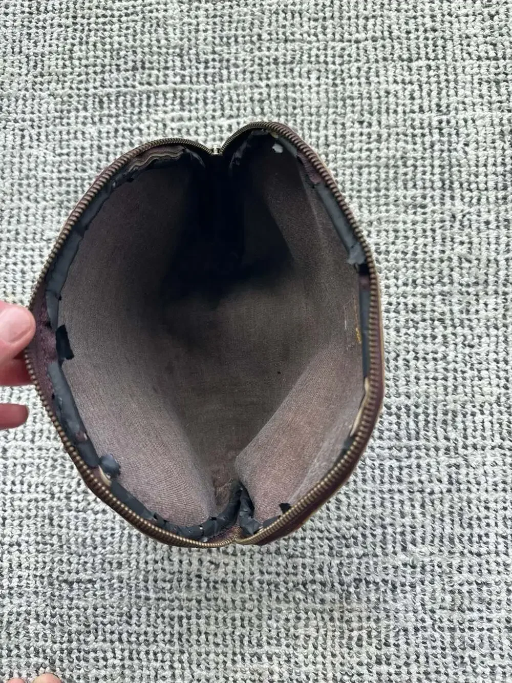 Louis Vuitton Vintage Monogram Trousse Demi-Ronde Cosmetic Pouch Wristlet - Picture 5 of 6